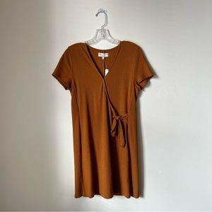 Madewell Texture & Thread Short-Sleeve Side-Tie Dress Size Small